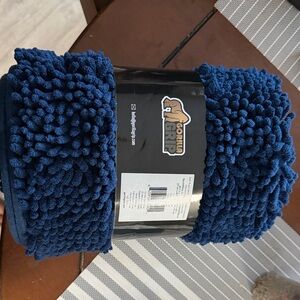 Blue Chenille Bath Rug